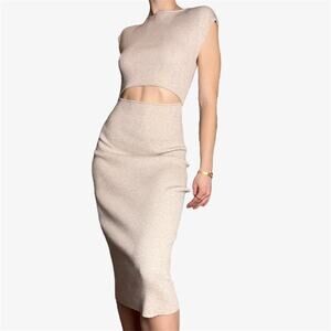 Aritzia cutout knit midi bodycon dress - Wilfred Free - size small
